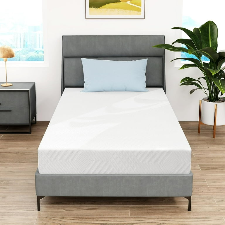 Sleep Trial 10 Year Limited Warranty 6 8 10 12 Inch Size Bed Mattresses Fiberglass For Daybed Kids Bunk Trundle Bed Gel Memory Foam Medium Firm