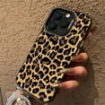 thumbnail image 3 of Brown Leopard Anti-drop Armour Phone Case For iPhone 15 Pro Max 16 14 13 12 11 Pro X XR XS 7 8 Plus Lens protect plating Cover tzw, 3 of 7