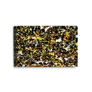 Abstract Jackson Pollock Style Artwork. Giclee Print on Canvas Wall Art for Home Decor. 18x12x1.5"