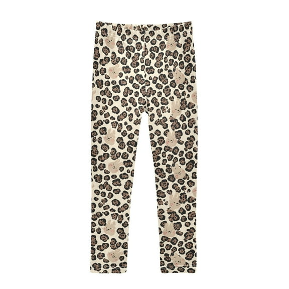 joogoo Girls' Leggings Rabbit in Leopard Yoga Pants 6T