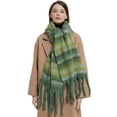 thumbnail image 4 of Bufanda cálida de invierno para mujer, Mantón largo, bufandas grandes, bufanda a rayas con flecos, manta gruesa para clima frío, bufandas de Color, 4 of 5