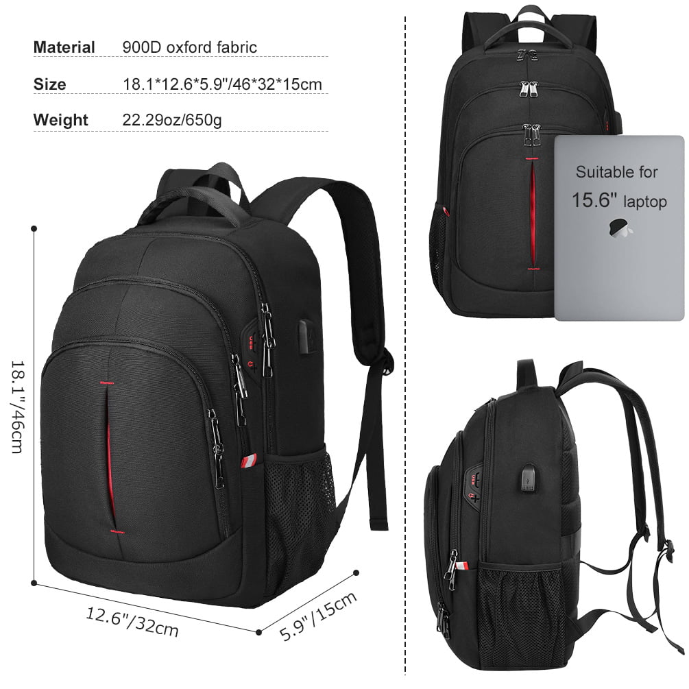 15.6 14- MJCBJBB Business Large Capacity Backpack Anti-Theft College Backpack 13.3- Laptop Bag