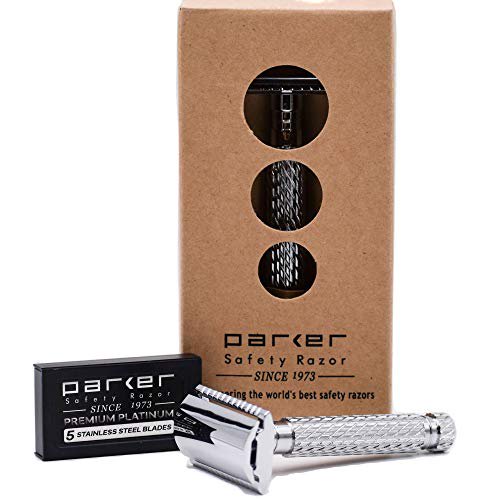 Parker Safety Razor Parker 94R "Hefty" Double Edge Safety Razor & 5