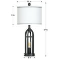 thumbnail image 4 of Cinkeda 3 Way Dimmable Table Lamp Set of 2 with AC Outlet USB A+C Charging Ports Touch Control Nightlight for Bedroom Living Room 27" Industrial Black Bedside Nightstand Lamps, 4 of 7