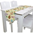 thumbnail image 3 of SKYSONIC Table Cloth Runner Woodland Animals Washable Table Runner for Holiday Home Wedding Table Top Decoration 13x90 Inches, 3 of 5