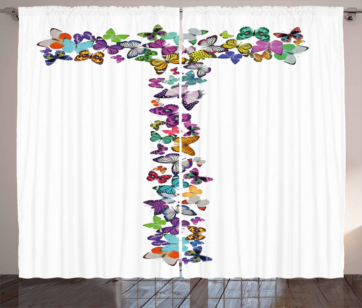 Home Garden Window Treatments Hardware Spring Letters Curtains