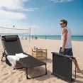 thumbnail image 2 of WLXIANG Lounge Beach Chair for Adults, Outdoor Sun Tanning Chair, Portable Folding Camping Lay Chaise Lounge Chairs for Outside Beach Pool Reading, Sunbathing (1, Black), 2 of 8