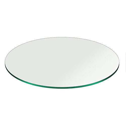 26" Inch Round Glass Table Top 3/8" Thick Pencil Polish Edge Tempered by Fab Glass and Mirror