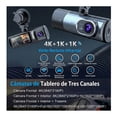 thumbnail image 3 of Dash Cam Cámara 4K 3 Canales GPS WiFi 5GHz Evidencia Total y Seguridad en Carretera, 3 of 10
