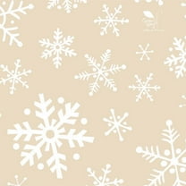 White Snowflakes On Kraft Tissue Paper - 20in. X 30in. - 24 Sheets (P1323)
