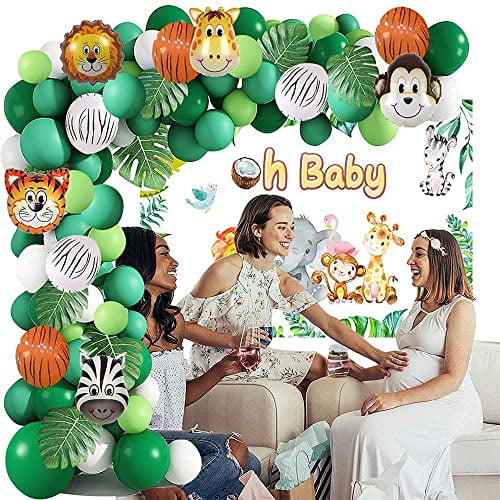 BABY GIRL MONKEY Birthday Party/ Baby Shower Supply Set Pack Kit  w/Balloons 