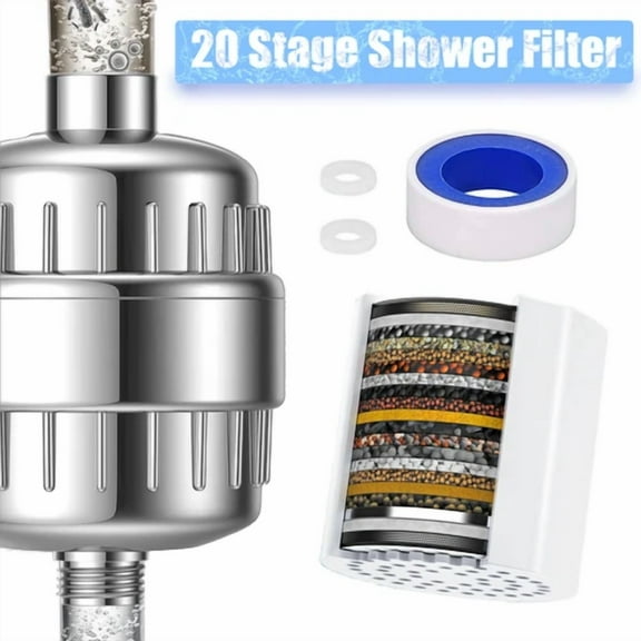 20 Stage Shower Filter Water Softener Filter For Hard Water Remove Chlorine