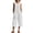 White., variant on HBGVBA Women Summer Casual Jumpsuits,Solid Color Round Neck Sleeveless Breasted Cargo Jumpsuit with 3/4 Length Pant