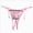 Pink, variant on Womens Sexy Micro Pearls G-String Lingerie Thong Panty Sexy V-String Night Lingerie Underwear White