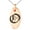 Rose, variant on Stainless Steel Letter O Initial Old English Monogram Engraved Small Oval Charm Pendant Necklace
