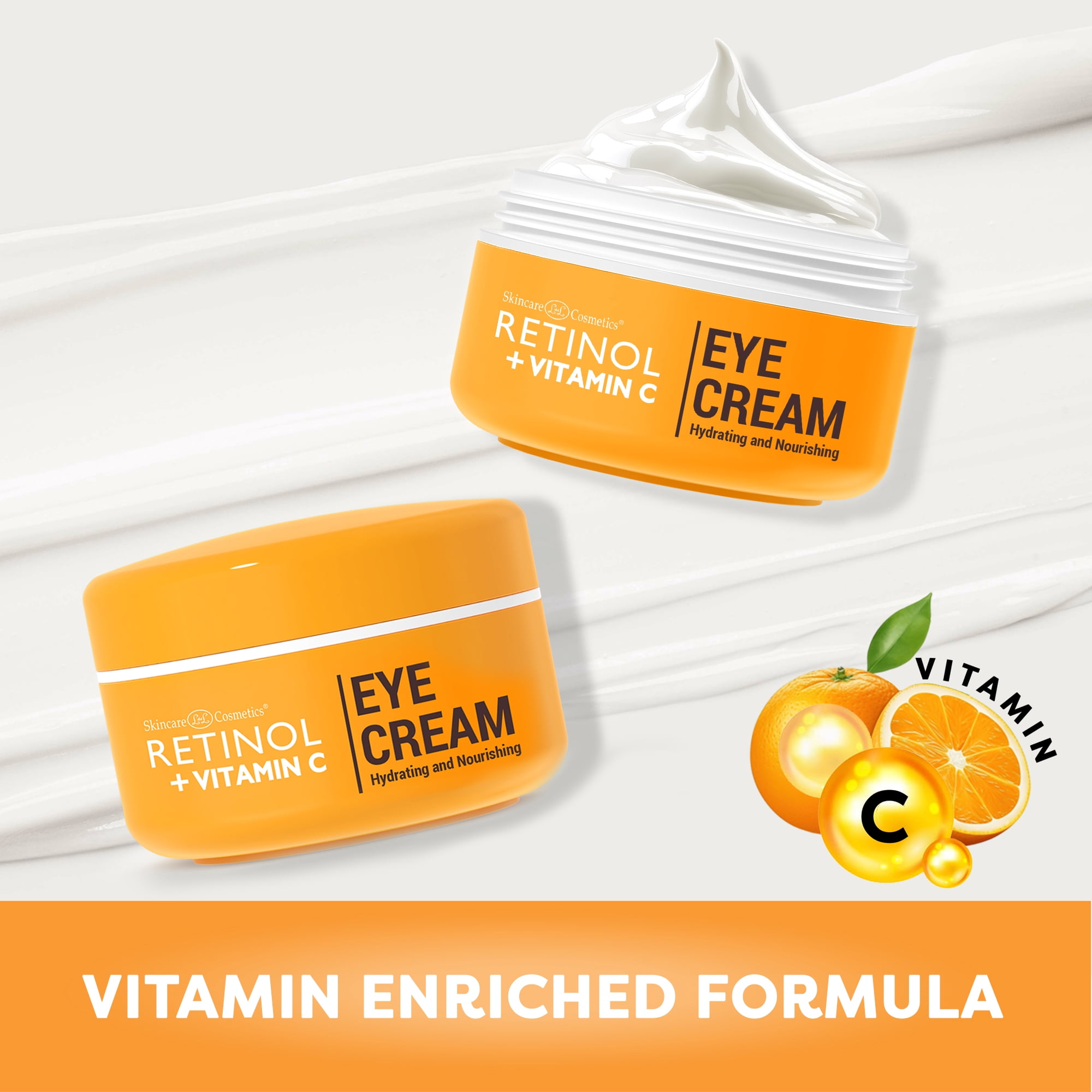LdeL Skincare Retinol Vitamin C Eye Cream for Dark Circles and Fine Lines, 1 fl oz