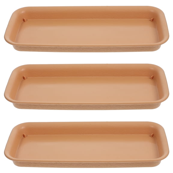 Masteelf 3Pcs Rectangular Planter Tray Large Flower Pot Saucer Container Holder