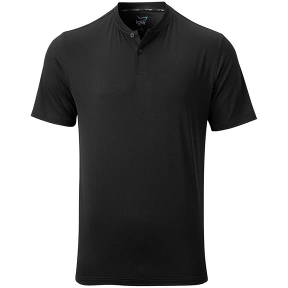 TGW Men's Cooling Golf Polo Shirt for Golfing Black Xlt