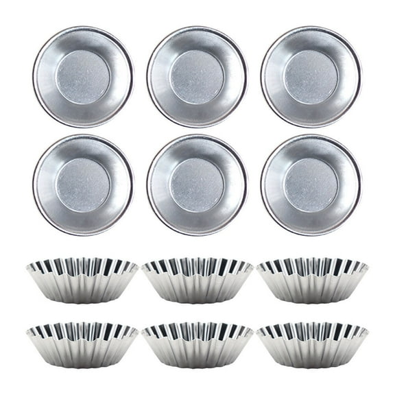 SWETRACE 12Pcs Round Metal Tart Molds for Baking Pudding and Dessert Making at Home and Bakery Use