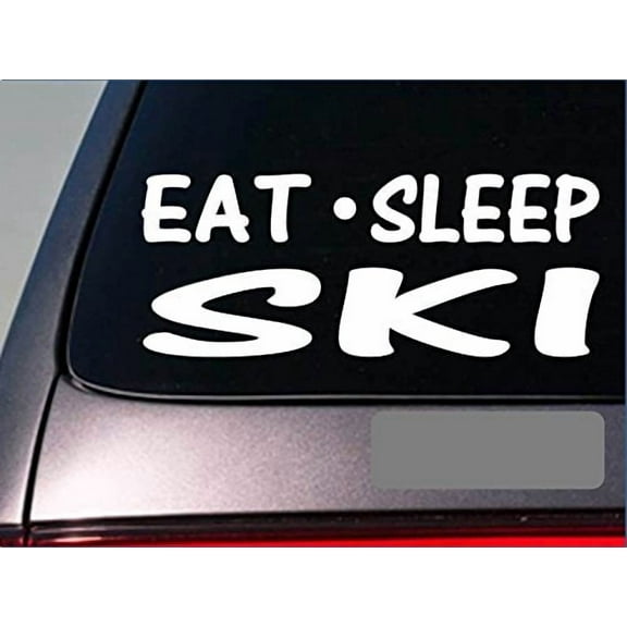Eat Sleep Ski Sticker *H008* 8" Vinyl Snowski Water Ski Boat Lake Water Beach