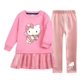 thumbnail image 3 of Hello Kitty niños niñas dibujos animados Otoño e Invierno manga larga falda plisada de terciopelo dorado vestido + conjunto de pantalones cálidos casuales, 3 of 5
