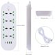 thumbnail image 4 of Regleta De Alimentación con 8 Salidas 3 USB 1 Tipo C, Regleta Multicontacto, Protector de Sobretensión, Puerta de Seguridad para niños, Cable de Extensión de 2M - Blanco, 4 of 7