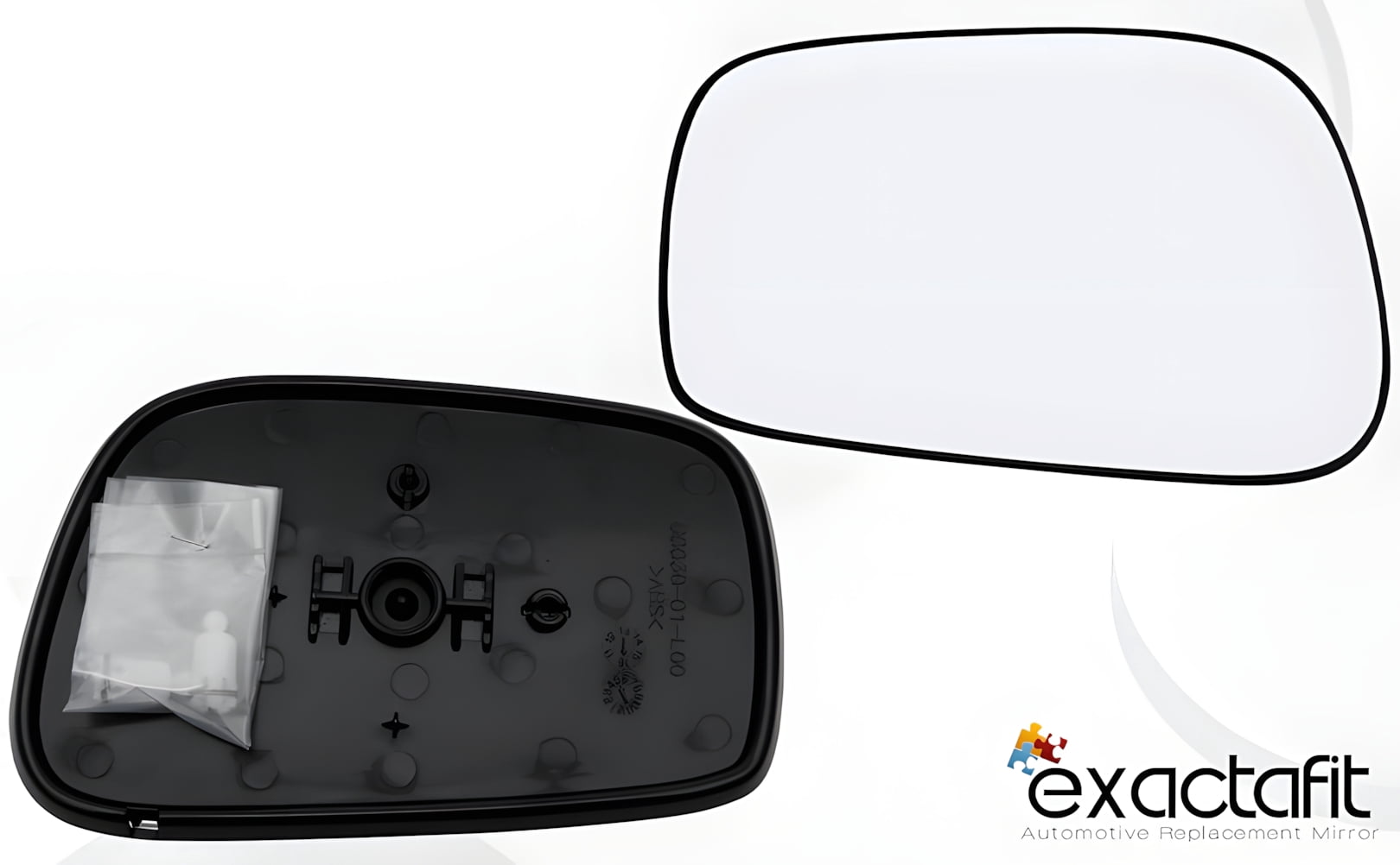 Rugged TUFF Driver Side Mirror Glass Replacement for 03-08 Toyota Corolla Matrix, 03-08 Toyota Pontiac Vibe (Non-Heat)