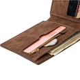 thumbnail image 2 of Qarigey Hombres Casual PU cuero billetera bolsillo moneda ID tarjeta dinero titular delgado monedero Carteras marrón Qarigey BB6660-02B, 2 of 6
