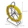 thumbnail image 2 of 425ft Fish Tape Fiberglass Reel Wire Cable Running Rod Duct Rodder Fishtape Puller with Brake 6mm, 2 of 7