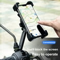 thumbnail image 3 of Ettsollp Motorcycle Phone Holder Auto Lock Handlebar Rearview Mirror Mobile Phone Mount Anti-slip Universal Motorbike Bicycle Cell Phone Holder, 3 of 8