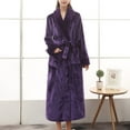 thumbnail image 2 of Lindreshi Robes for Women Fuzzy Long Women's Winter Warm Nightgown Couple Bathrobe Men and Women and Winter Nightgown, 2 of 6