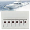 thumbnail image 1 of Fosa Auto Accessories Automobiles 6 Gang Rocker Switch Panel Circuit Breaker With LED Indicator For Marine Boat Yacht Car RV Car, 1 of 8