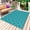 Teal, variant on Black Morocco Outdoor Rug 3x5 Ft - Reversible Patio Rug Outdoor Camping Rugs, Geometric Leaf Diamond Lattice Abstract Washable Indoor Outdoor Area Rugs, Non-Slip Outdoor Carpet Runner for Deck/Porch