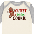 thumbnail image 4 of Inktastic Cutest Little Cookie Cute Christmas Gingerbread Man Boys or Girls Long Sleeve Baby Bodysuit, 4 of 5