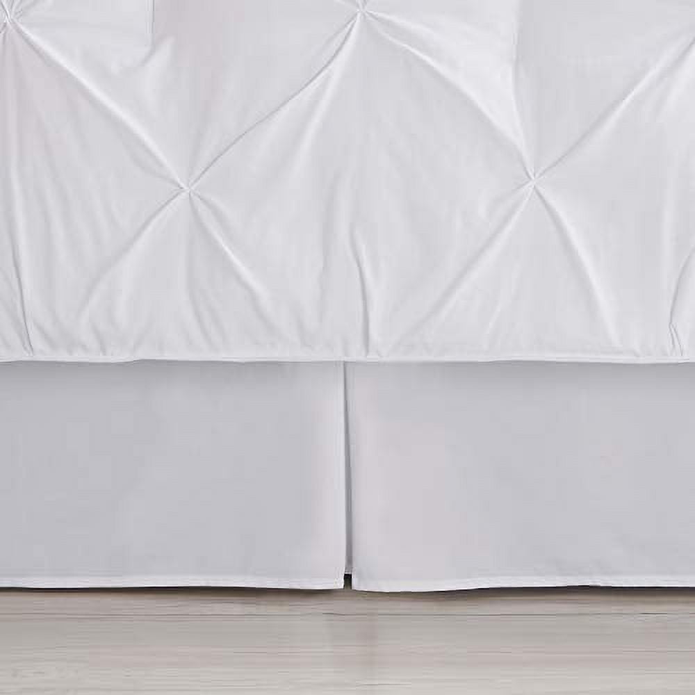 Sweet Home Collection 8 Piece Luxury White Pin Tuck Bed in a Bag, Queen