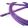 thumbnail image 6 of "Nagina International Nautical Wooden Antique Vintage Captain's Ship Wheel   - Pirate Home Decor Gifts - Nursery Wall Hangings (24 Inches, Antique   Violet)", 6 of 6