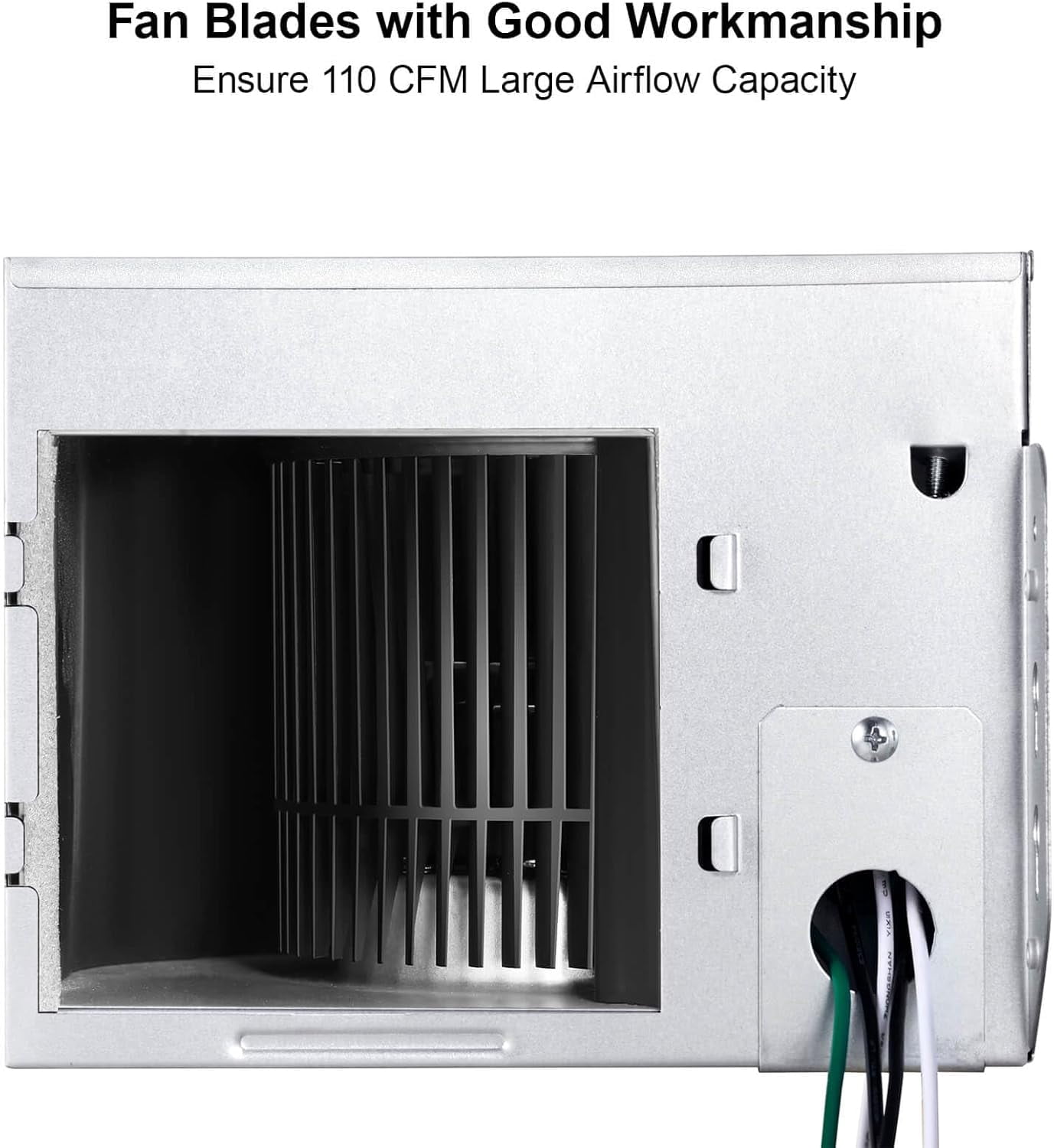 Bathroom Exhaust Fan with Light 110 CFM Quiet with Color Change, 3000K/4000K/5500K 1000LM Household Ventilation Fan Light Combo, Energy Saving Ceiling Mount Bathroom Extractor, Memory Function