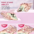 thumbnail image 5 of CASEFIV for iPhone 12 Pro Max Case 6.7 Inch,Built-in Screen Protector with 360° Ring Holder Kickstand, Full Body Dual Layer Rugged Shockproof Protective Cover for iPhone 12 Pro Max,Rose Gold, 5 of 8