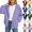 Purple, variant on Chiccall Kids Raglan Sleeve Hooded Zip Jacket Multiple Solid Color Loose Lightweight Everyday Vacation Outdoor Basic Outer Hooded Zip Jacket for Girls