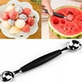 thumbnail image 2 of Watermelon Scoop Stainless Steel Digger Double End Ice Cream Fruit Vegetable Baking Scooper Digging Plastic Handle Kitchen Melon Baller Spoon, 2 of 6
