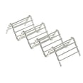 thumbnail image 1 of jesticaly 1-4 Slot Wave Shape Taco Holder Stainless Steel Mexican Display Stand Shell Rack 3 slots 18.5x6.5x4.2cm 1Set, 1 of 6