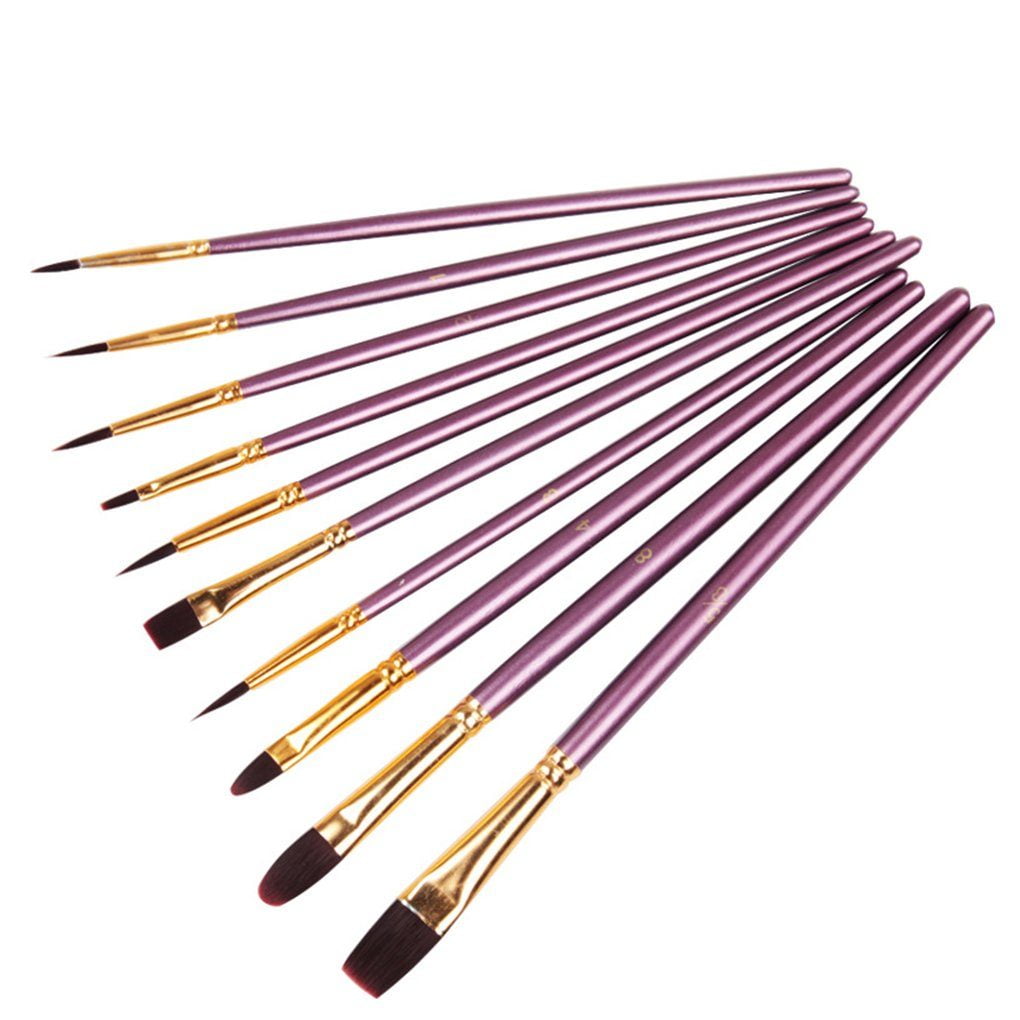 Artist Brush Set, 10 Pack Nylon Brush Art Painting Acrylic Brush Fine Brush Art Painting Brush
