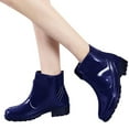 thumbnail image 3 of Awdenio Women's Mid-Calf Boots , Punk Style Ankle Rain Boots Women Non-Slip Rain Boots Outdoor Rubber Water Shoes, 3 of 9