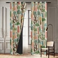 thumbnail image 6 of Vargottam Elegant Tropical Pattern Curtains - Set of 2 Blackout Panels, 52 x 63 Inches - Noise Reducing & Energy-Efficient Room Darkening Window/Door Drapes for Modern Home Dcor- Multicolor, 6 of 9