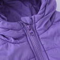 thumbnail image 5 of Otqutp Kids Boys Girls Middle Kids Hooded with Pockets Solid Color Short Cotton Jacket Fall and Winter Thickened Hooded Top Long Sleeve Coat(Purple,9-10 Years), 5 of 8