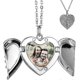 thumbnail image 1 of Collar con medallón con alas de ángel y corazón, colgante con foto personalizada y recuerdo --- Código de producto 57927, 1 of 4