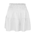 thumbnail image 4 of Fgnfyis Women's Flowy A-Line Skirt High Waisted Peplum Mini Style Pleated Cute Skirt for a Feminine White XXL, 4 of 5