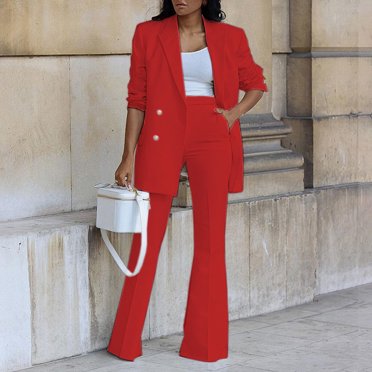 ZQBOX Women's 2-Piece Pant Suit - Professional Business Slim Fit Blazer & Pants Set | Career Office Work Attire