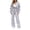Gray, variant on Lmueinov Womens Fall 2 Piece Set Sweatsuits Lounge Fall Outfits Zip Up Crew Neck Jackets and Wide Leg Sweatpants Set Soft Casual Loungewear