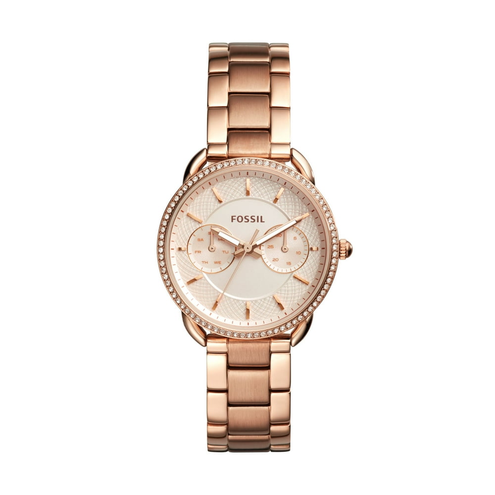 Fossil - Fossil Women's Tailor Rose-Gold Stainless Steel Multifunction ...